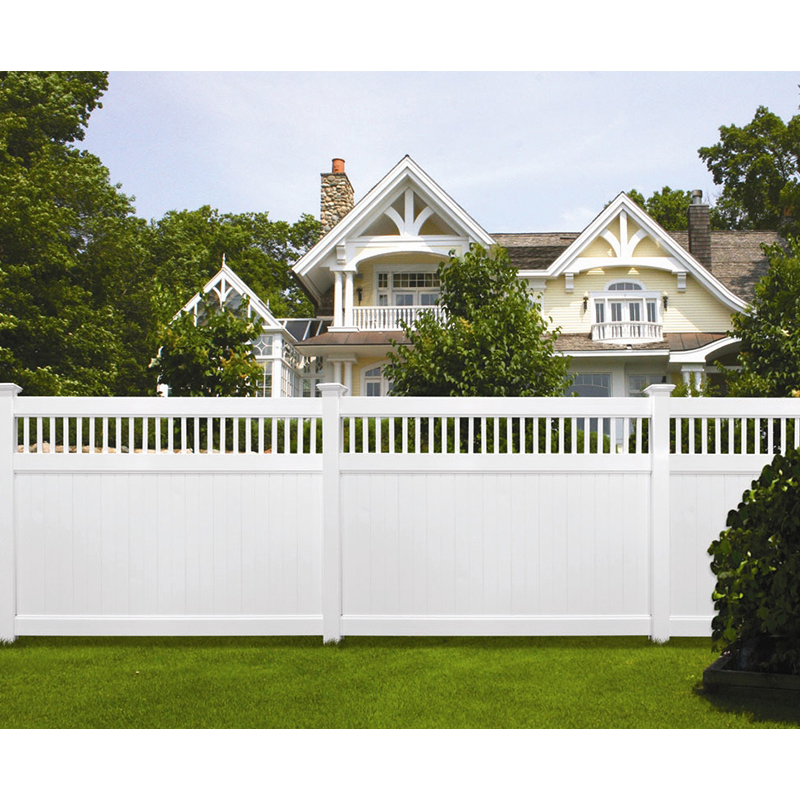 PVC Privacy fence with top picket
