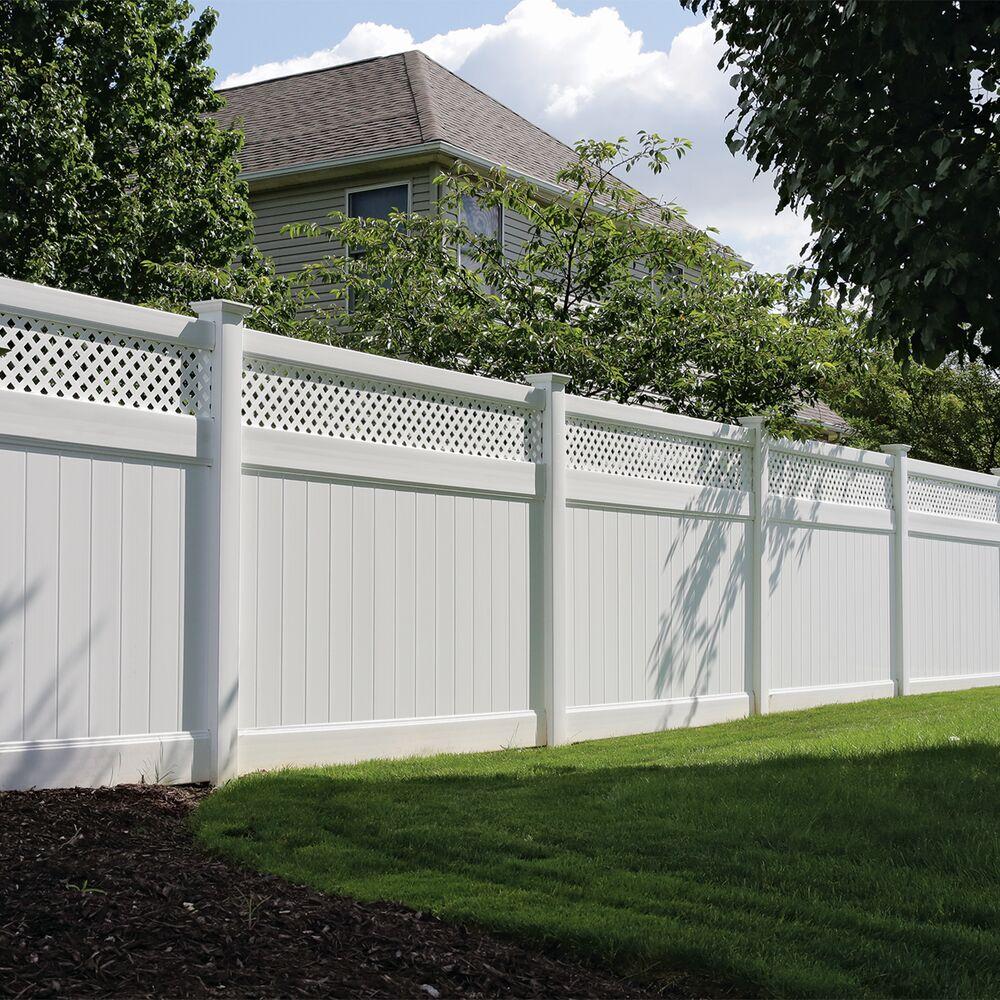 PVC Privacy fence with top lattice