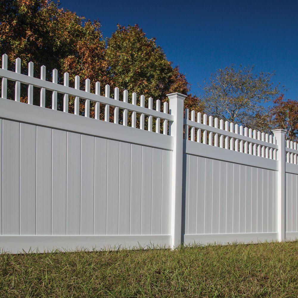 PVC Privacy fence with top picket