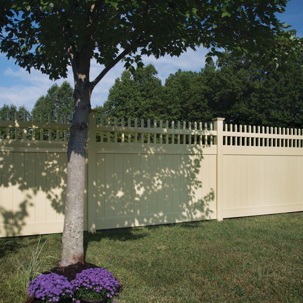 PVC Privacy fence with top picket