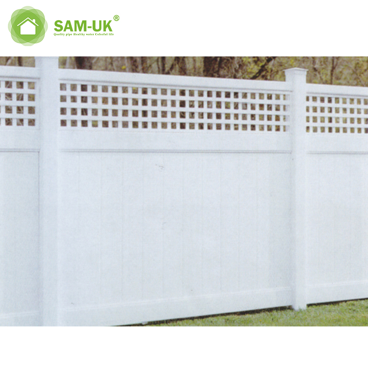 PVC Privacy fence with top lattice