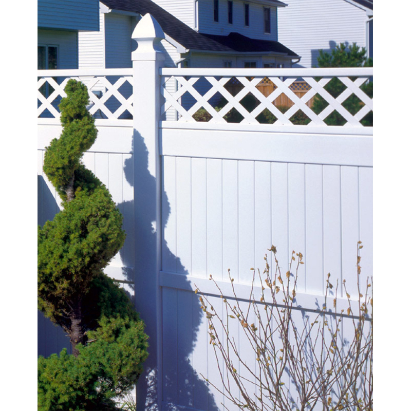 PVC Privacy fence with top lattice
